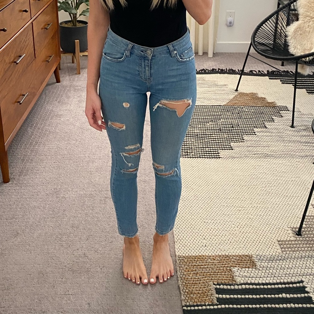Topshop Moto Distressed Jeans, sz 25
